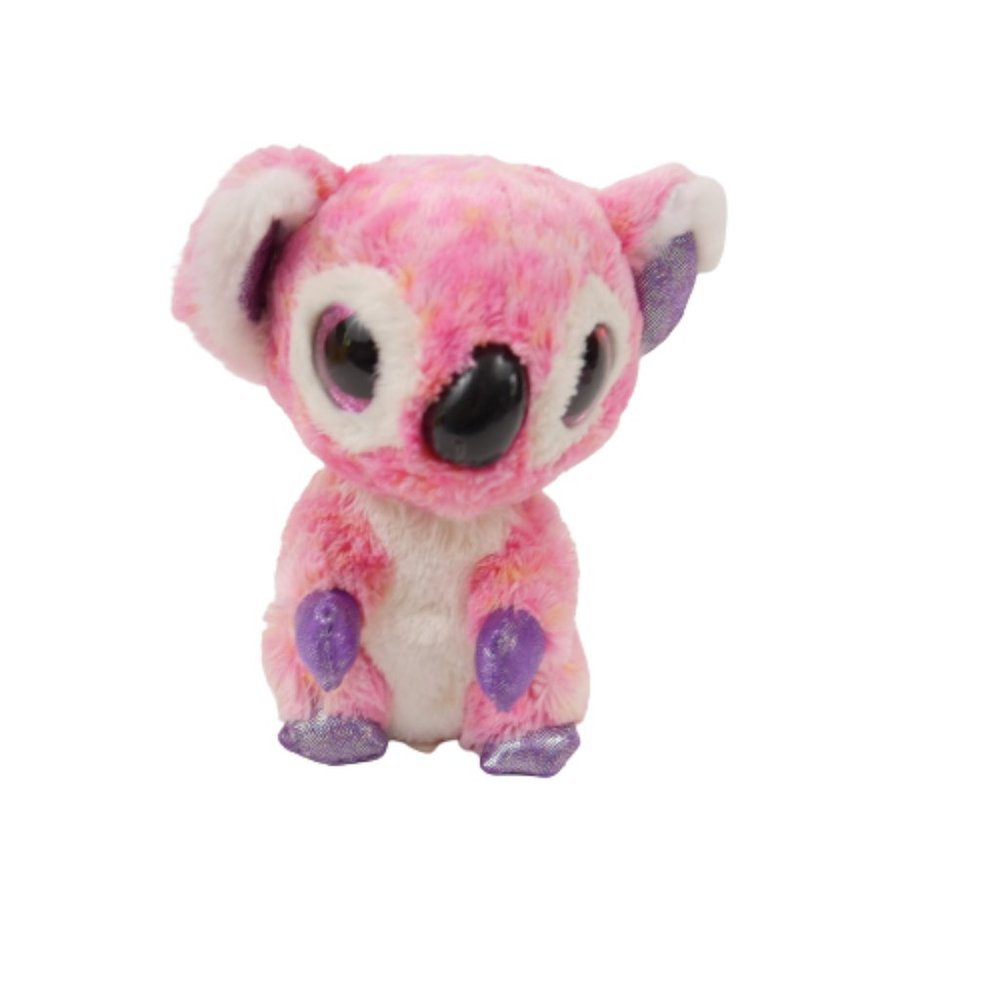 Ty Beanie Boo Pink Koala Kacey Pink Glitter Eyes  Feet 6 inch 2015